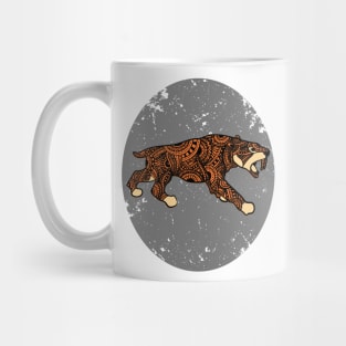 Saber Tooth Tiger Mandala style Mug